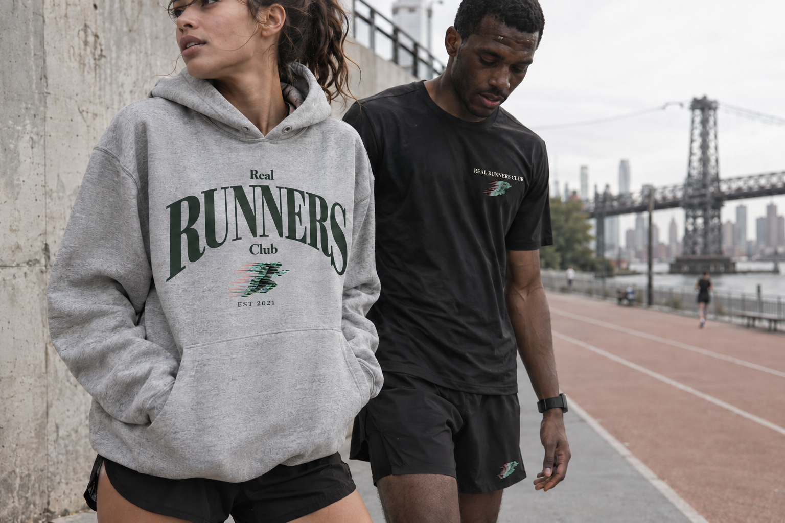 Concept campaign showing club apparel on two athletes