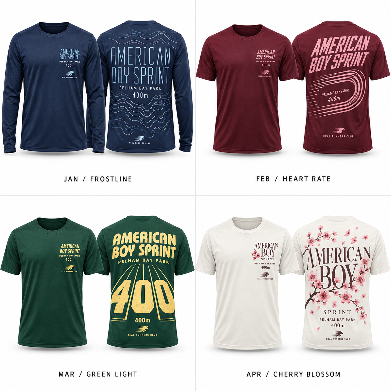 January through April American Boy Sprint shirt concepts